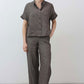 Boxy Linen Cropped Blouse