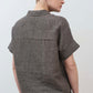 Boxy Linen Cropped Blouse