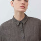 Boxy Linen Cropped Blouse