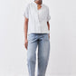 Boxy Linen Cropped Blouse
