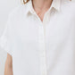 Boxy Seersucker Cropped Blouse