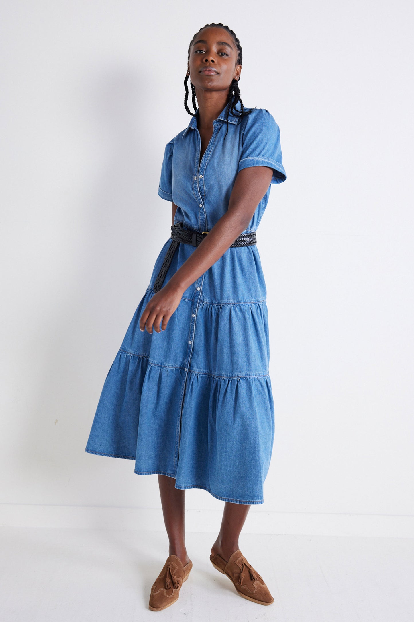 Breaking Free Long Denim Dress Pacific / XL Breaking Free Long Denim Dress Pacific / XL