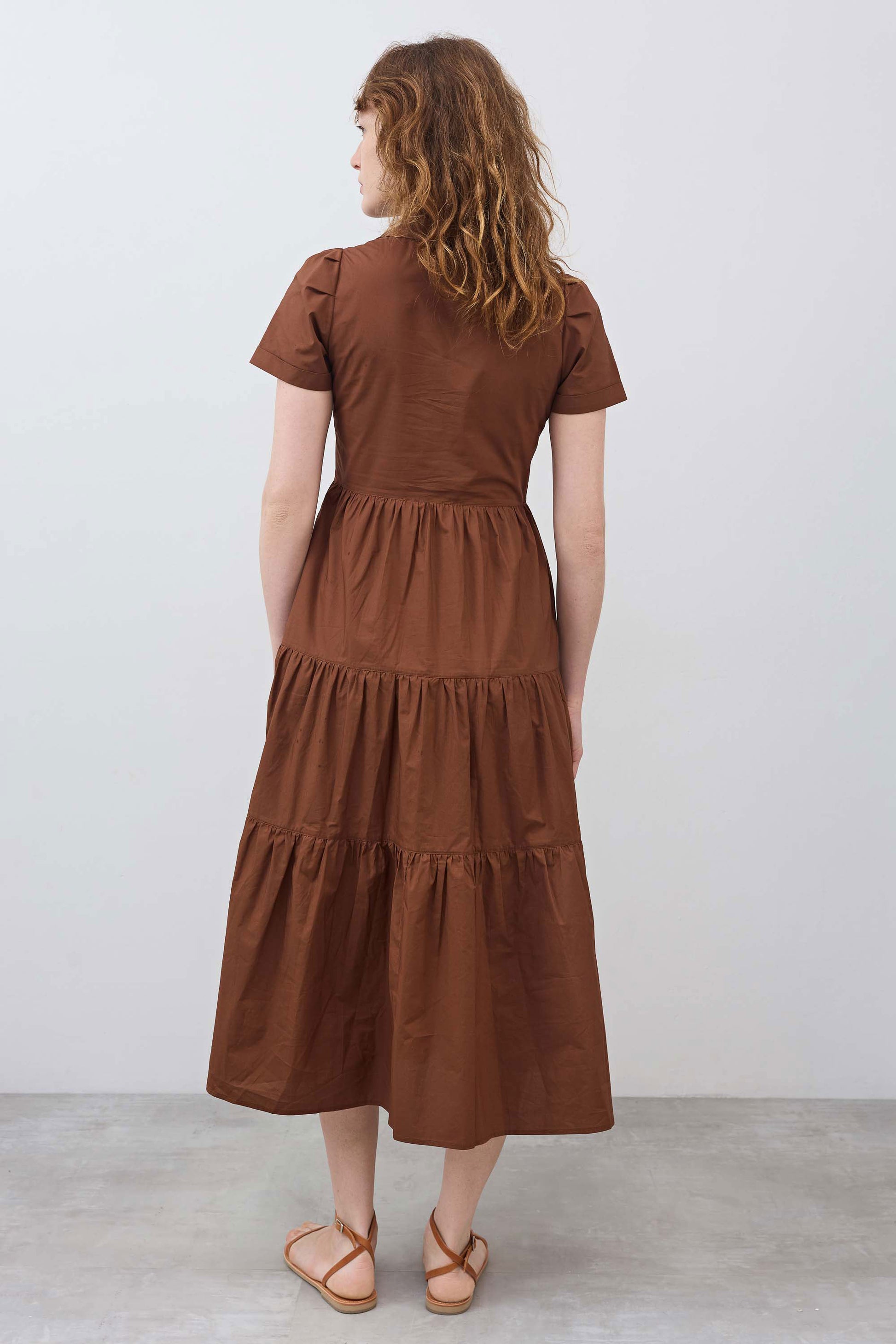 Breaking Free Long Poplin Dress Copper / XS Breaking Free Long Poplin Dress Copper / XS