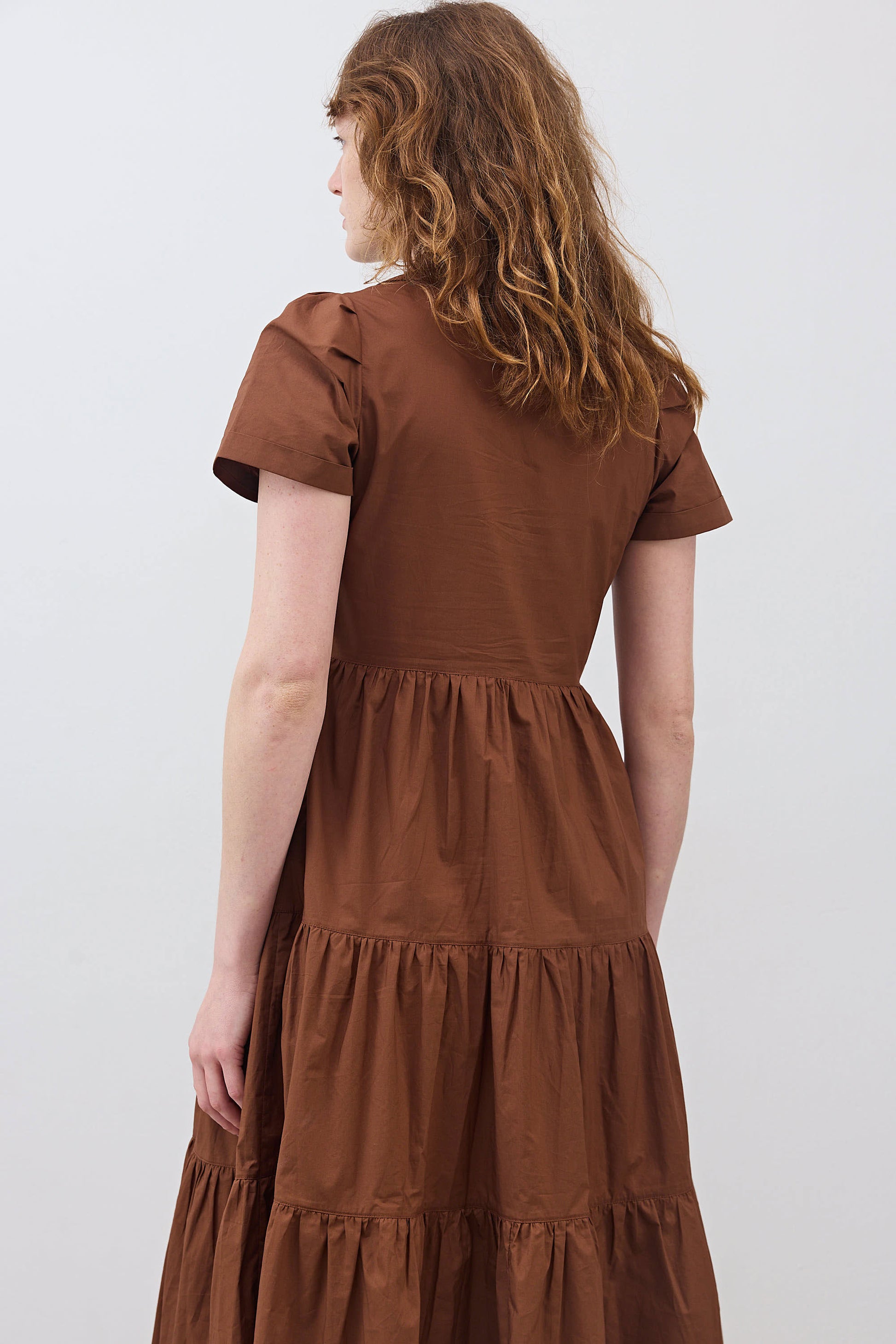 Breaking Free Long Poplin Dress Copper / XS