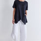 Breezy Asymmetric Linen Top