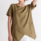 Breezy Asymmetric Linen Top