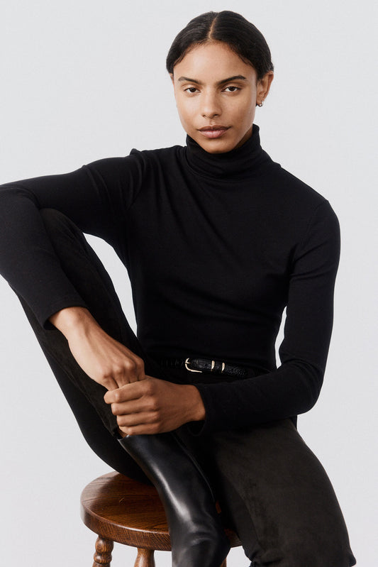 The Brushed Ribbed Turtleneck