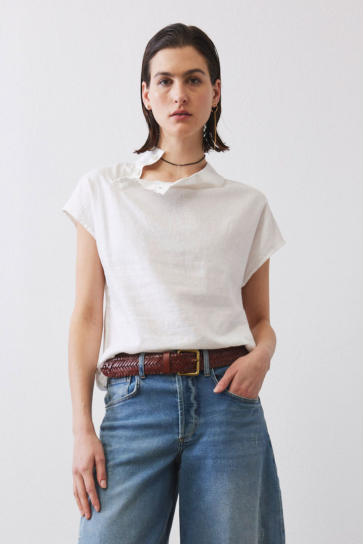 Buttoned Up Linen Top