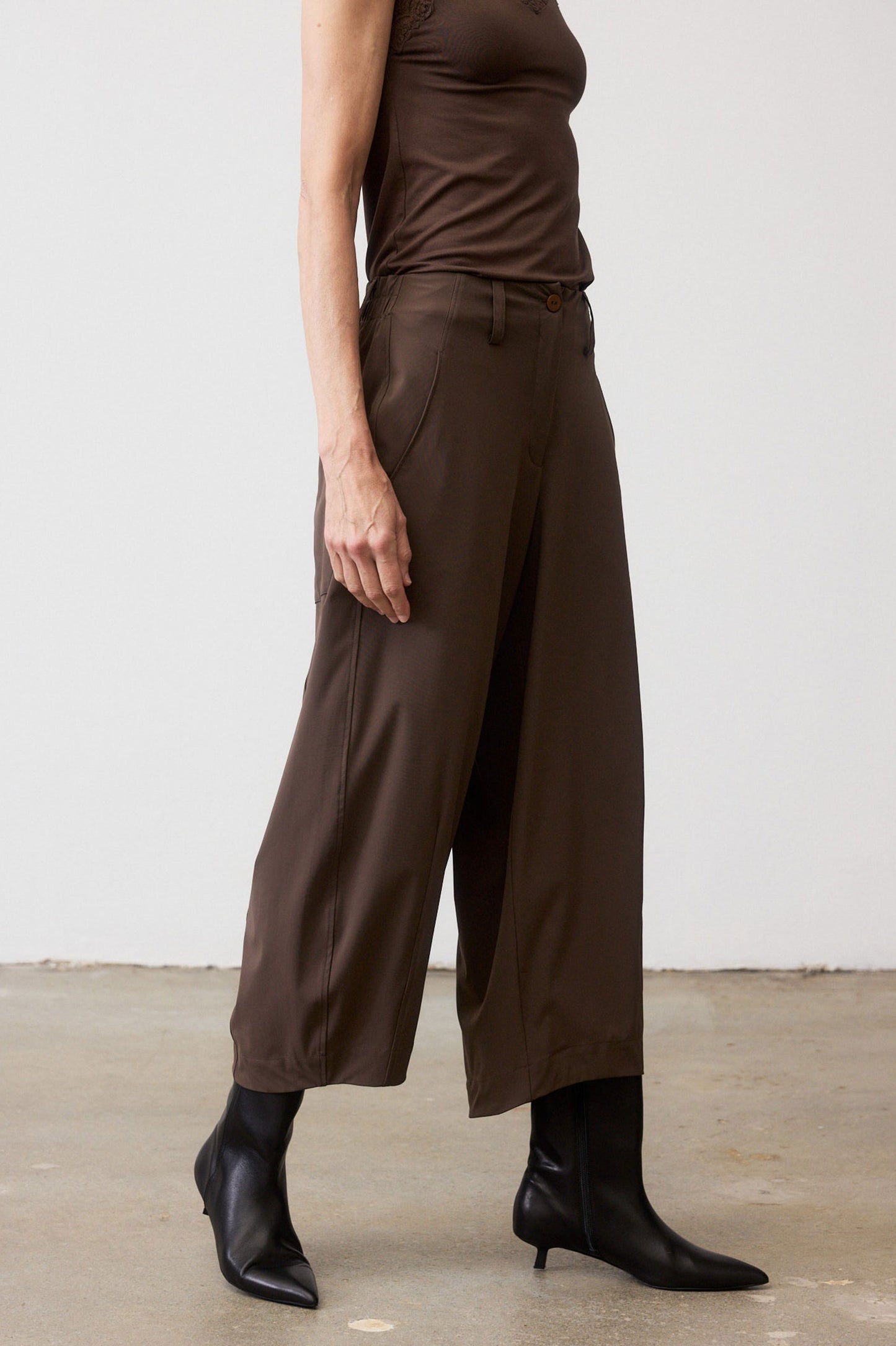 Petite Carefree Wide Leg Pants