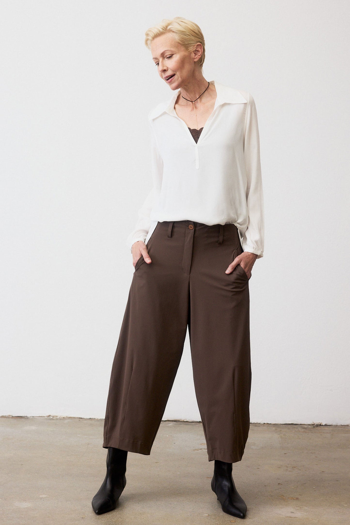 Petite Carefree Wide Leg Pants