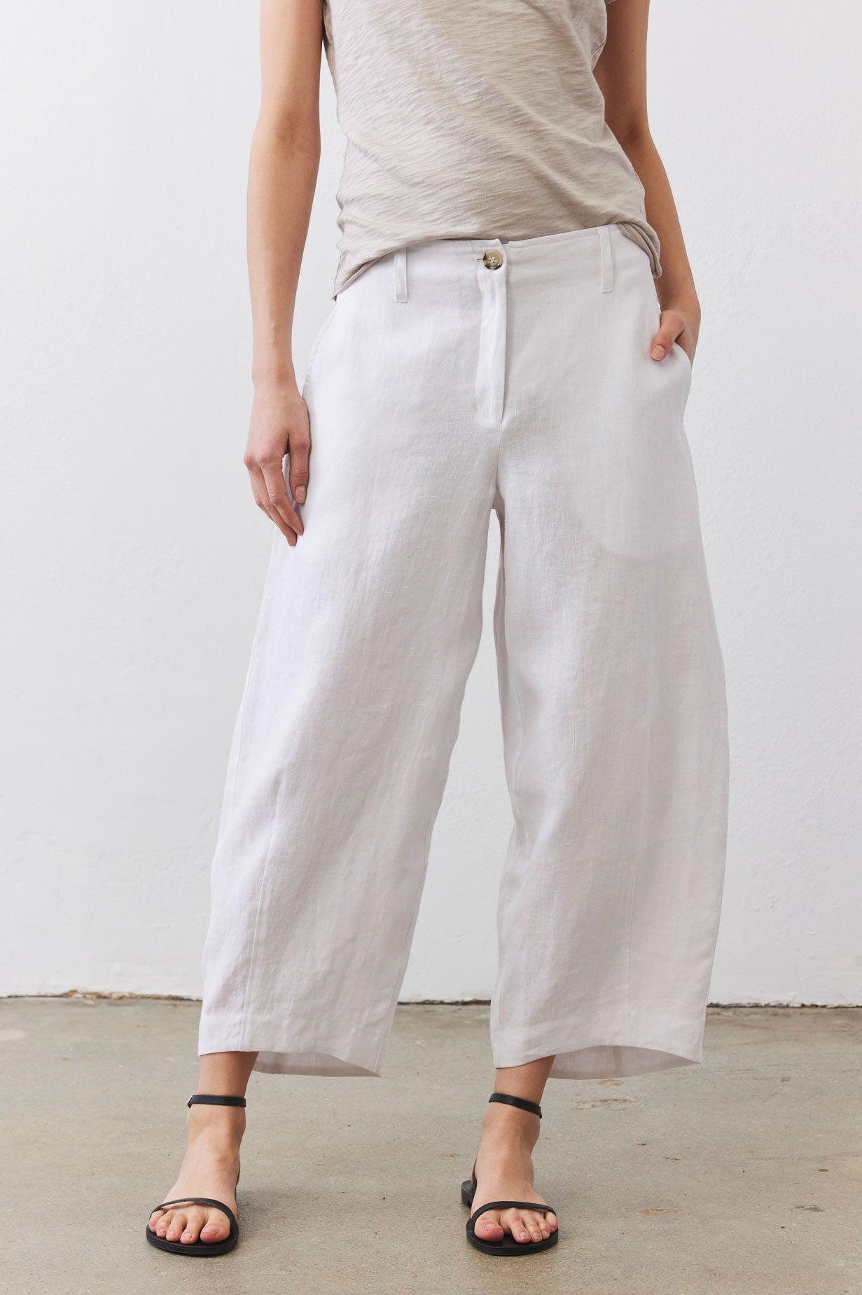 Carefree Wide Leg Linen Pants