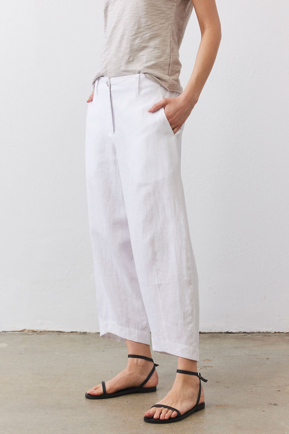 Carefree Wide Leg Linen Pants