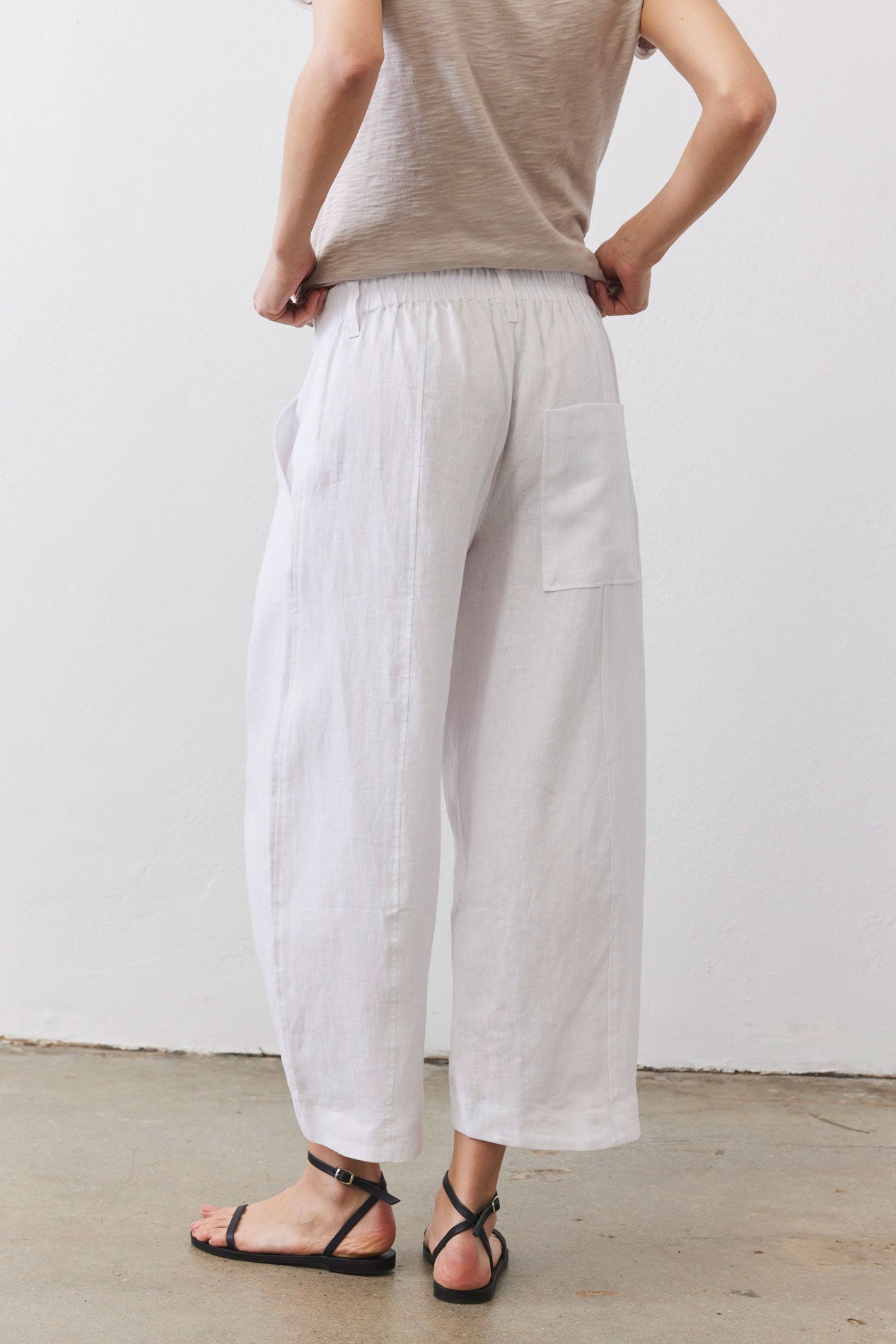 Carefree Wide Leg Linen Pants