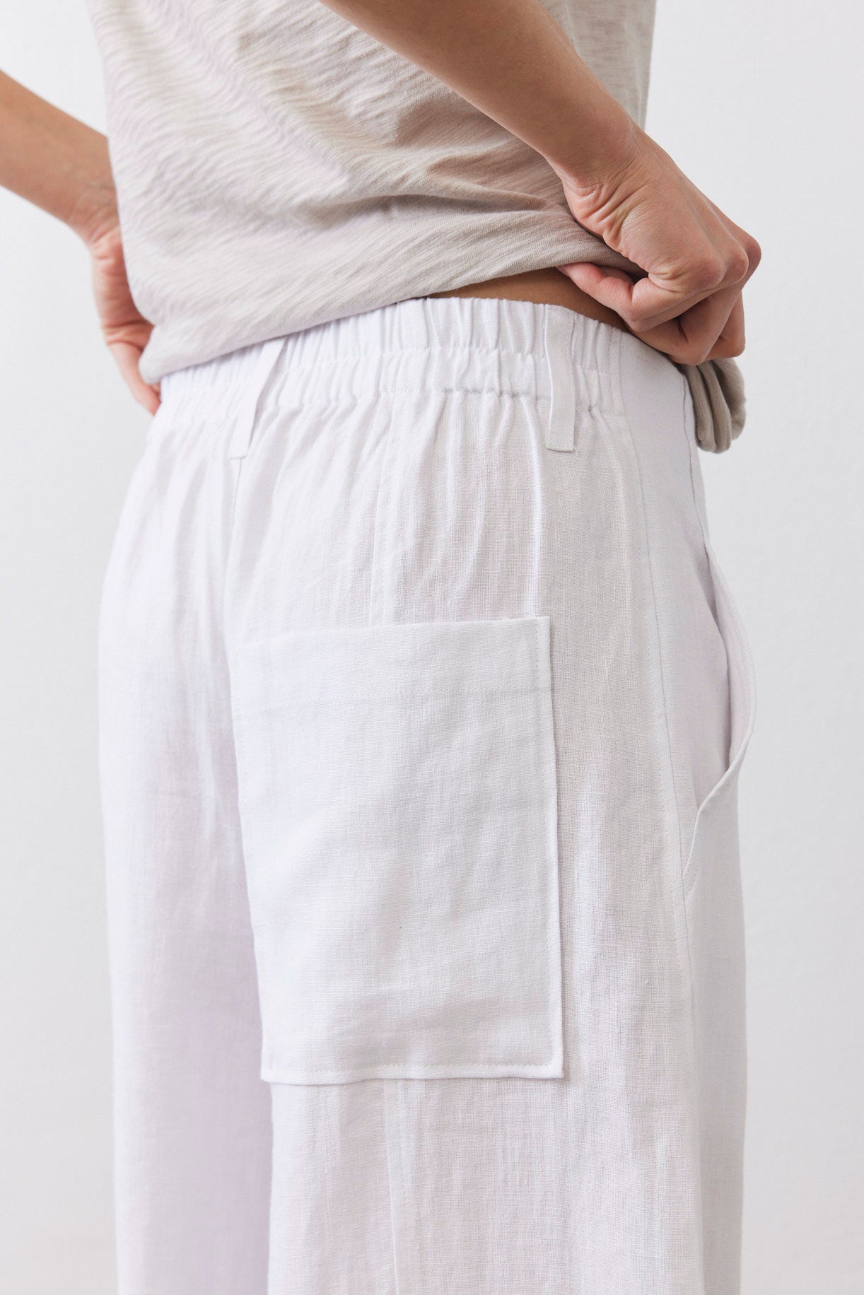 Carefree Wide Leg Linen Pants