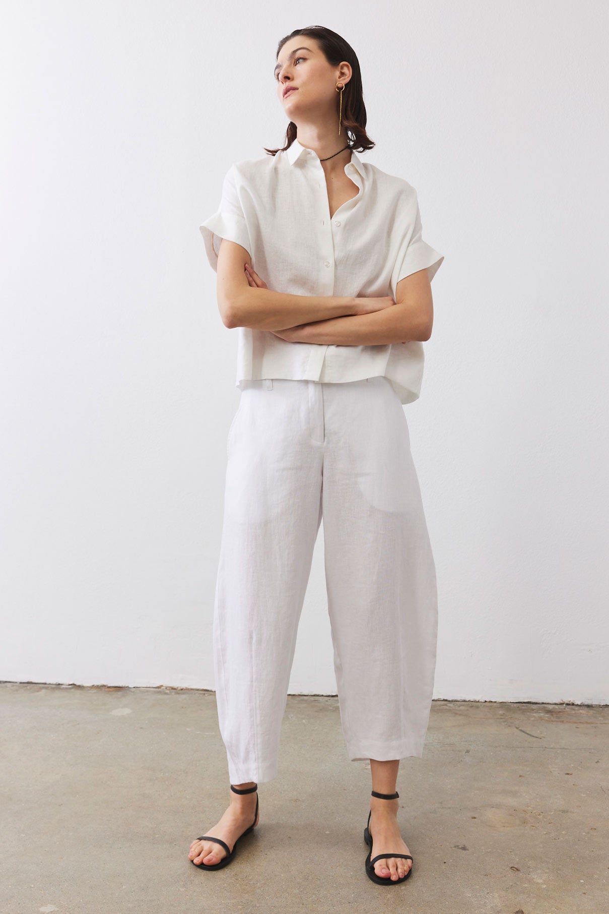 Carefree Wide Leg Linen Pants