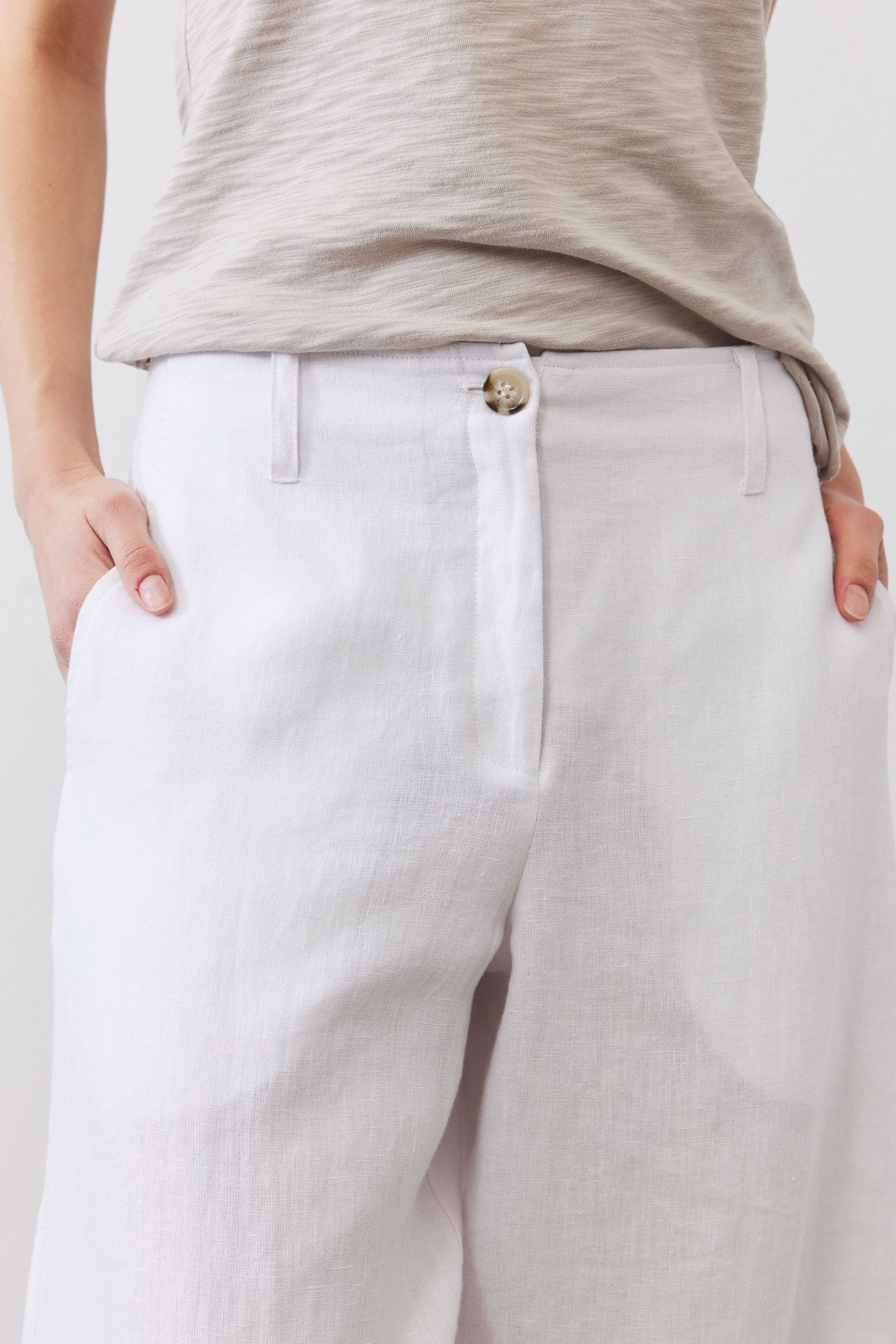 Carefree Wide Leg Linen Pants