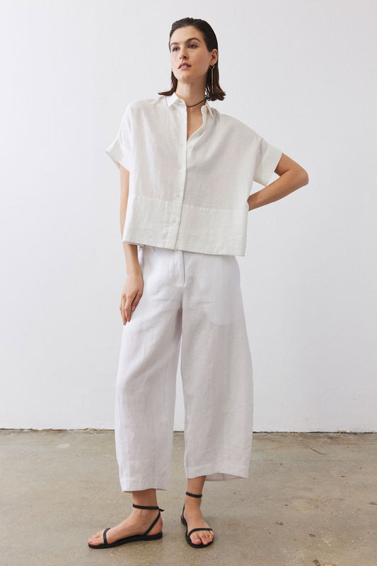 Carefree Wide Leg Linen Pants