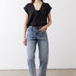 Cinched Neck Light Poplin Top