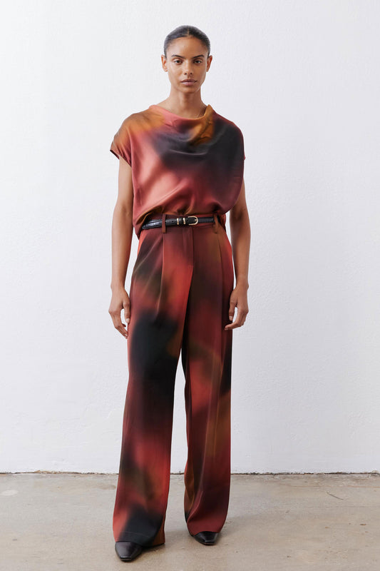 Washable Silk Cowl ﻿Neck Top