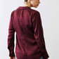 Collared Wrap Washable Silk Blouse