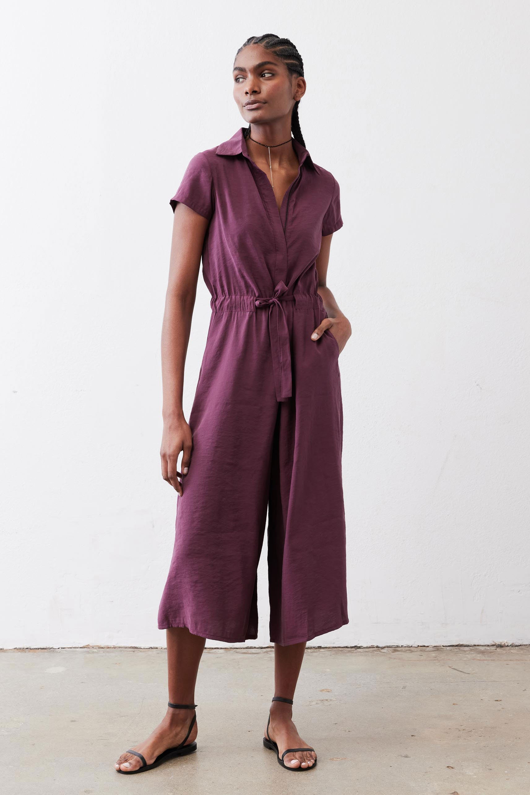 Comfort Zone Cropped Jumpsuit