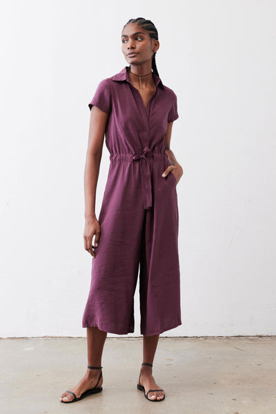 Comfort Zone Cropped Jumpsuit | Malbec – Ruti