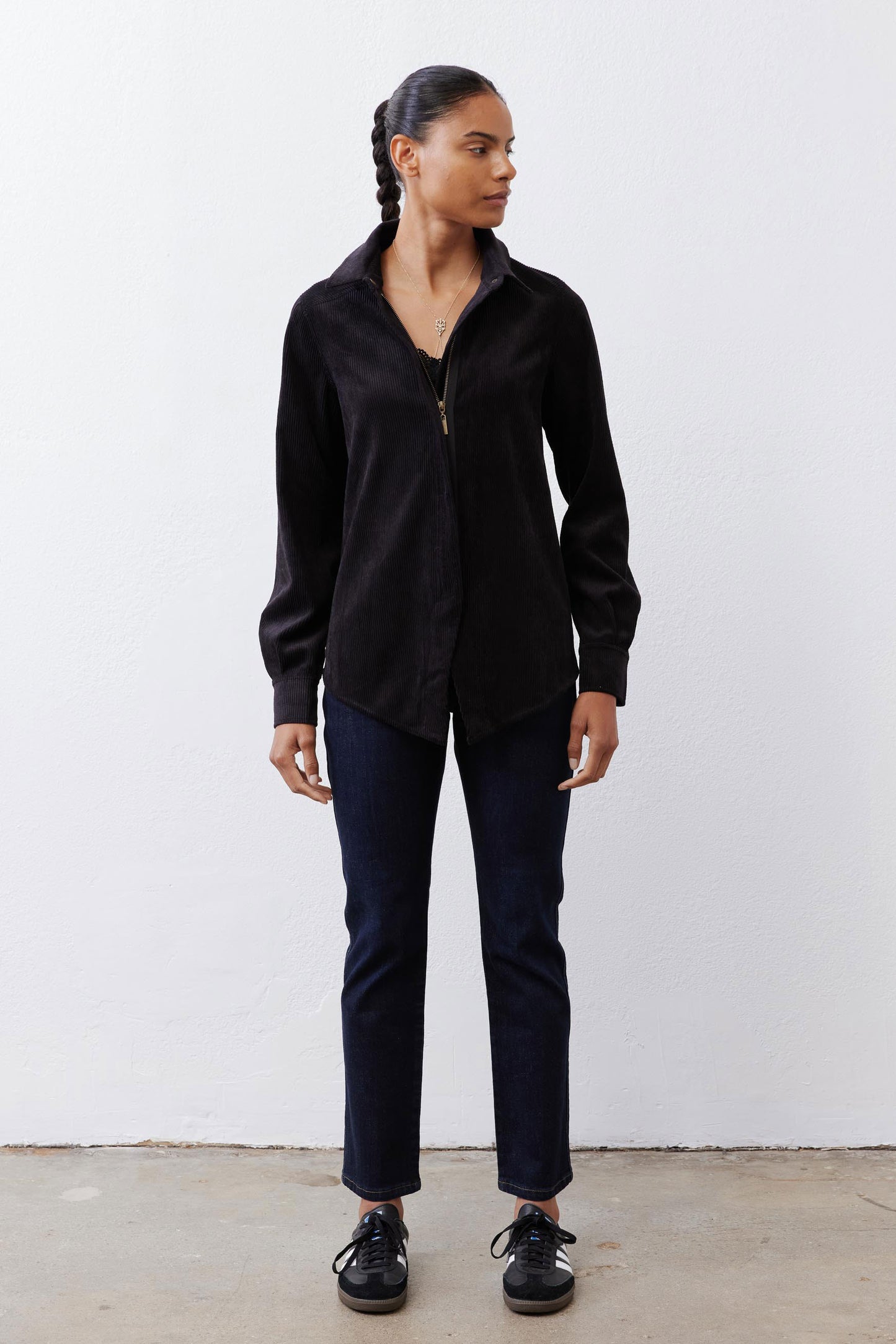 Corduroy Handkerchief Zip Top