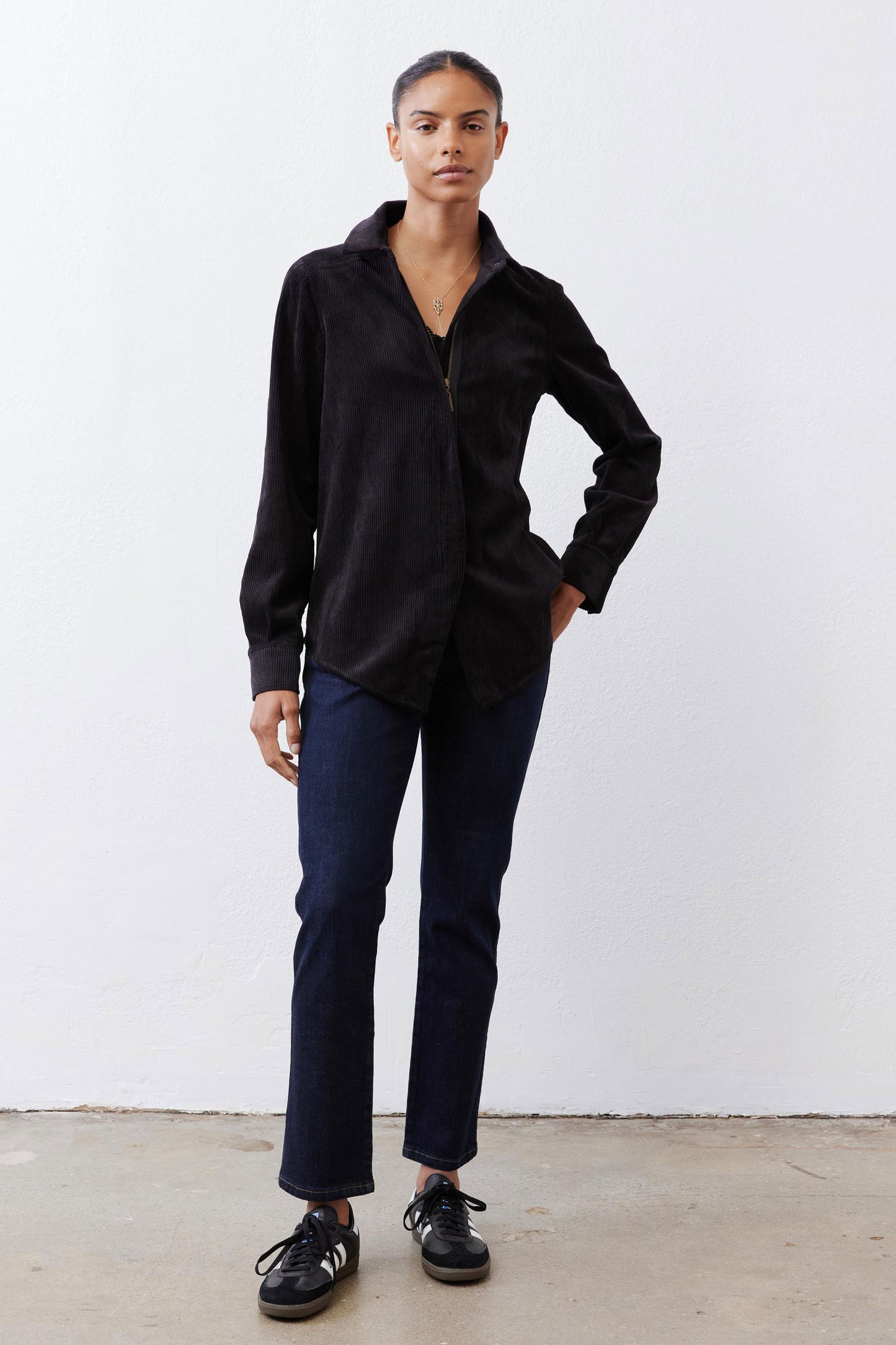 Corduroy Handkerchief Zip Top