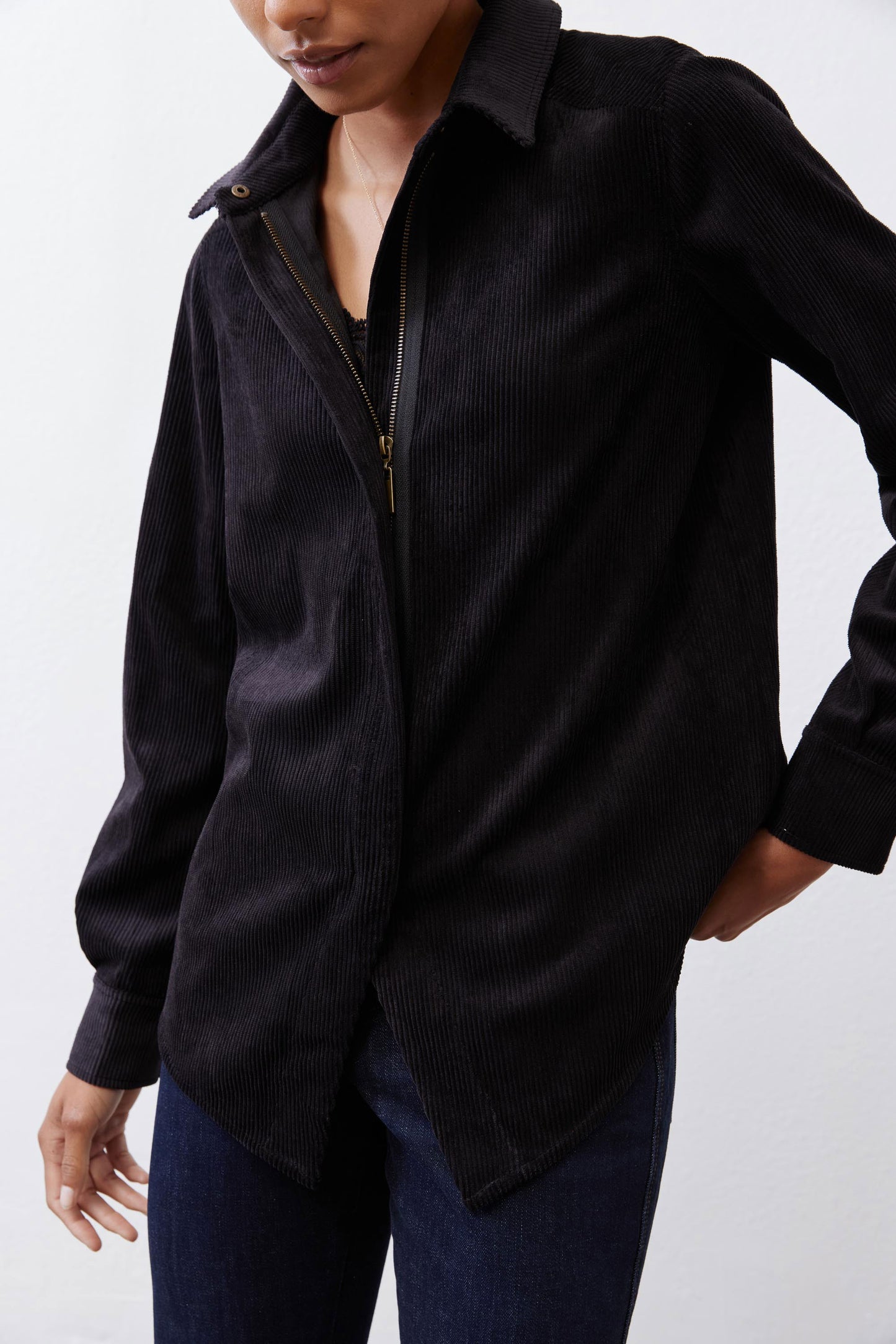 Corduroy Handkerchief Zip Top