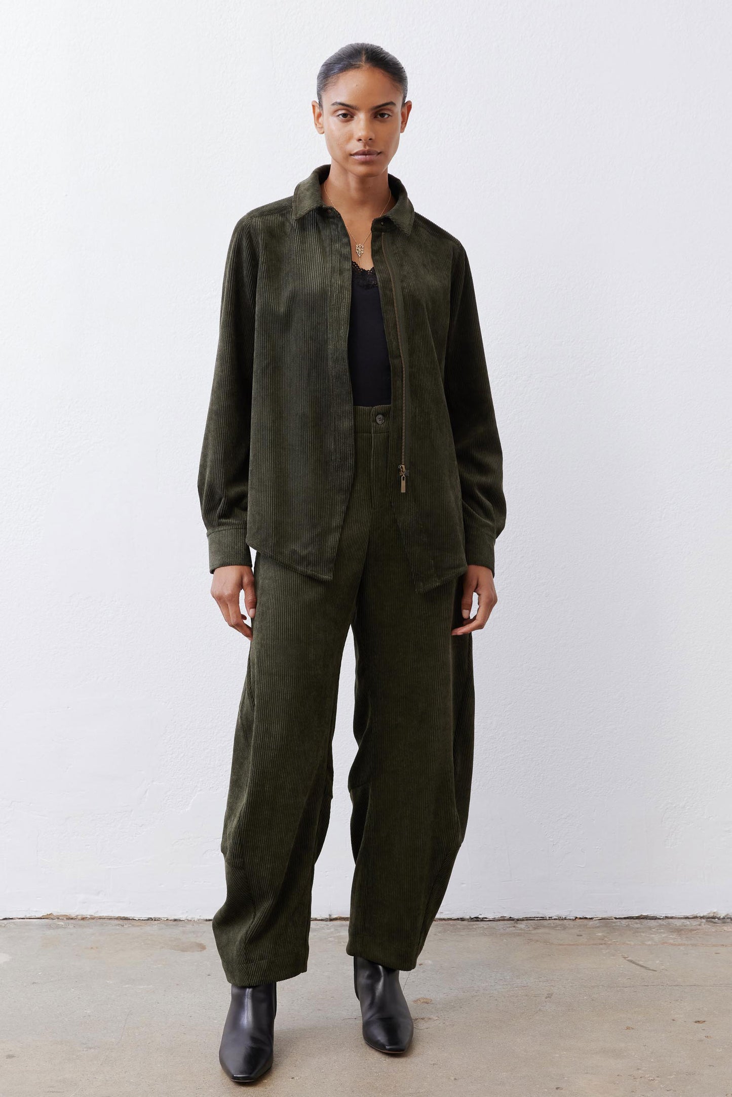 Corduroy Handkerchief Zip Top