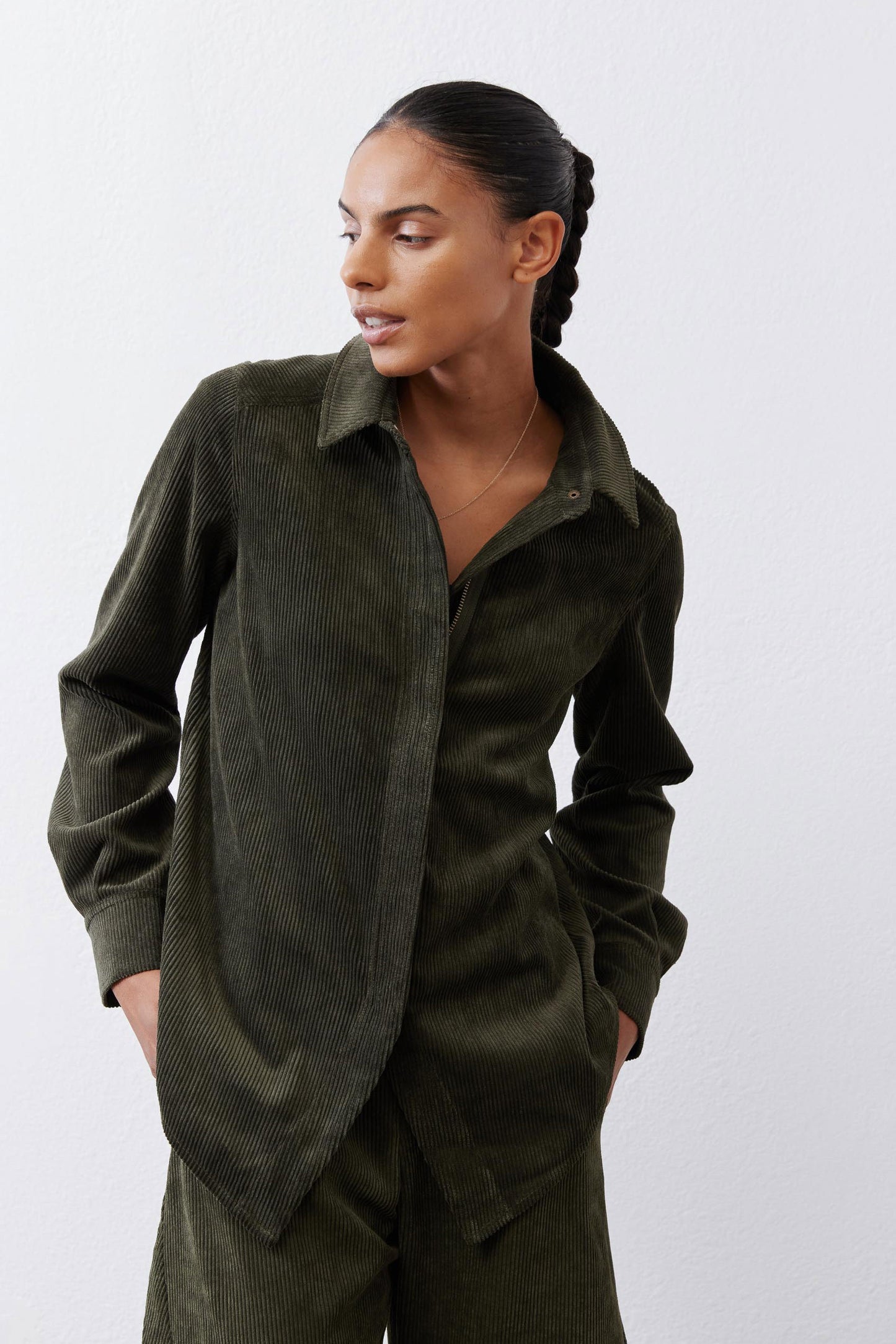 Corduroy Handkerchief Zip Top