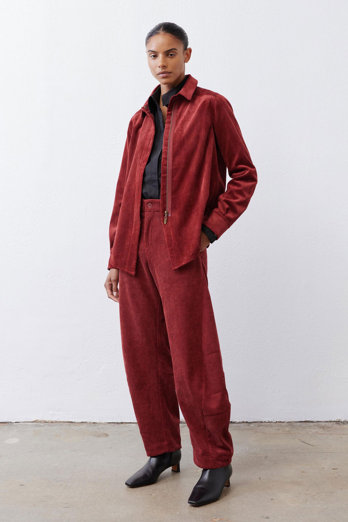 Corduroy Handkerchief Zip Top