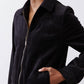 Cropped Corduroy Zip Jacket