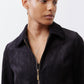 Cropped Corduroy Zip Jacket