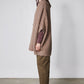 Taupe melange dolman cardigan with open front, textured knit, long sleeves.