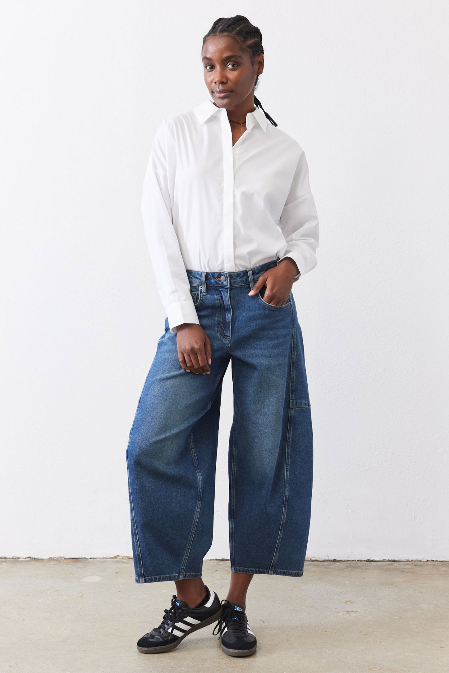 The Wide Barrel Leg Jeans