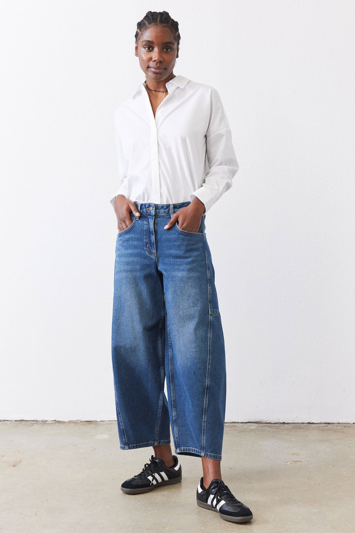 The Wide Barrel Leg Jeans