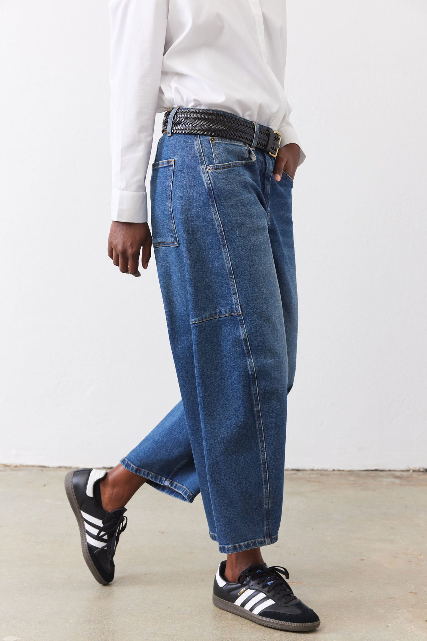 The Wide Barrel Leg Jeans