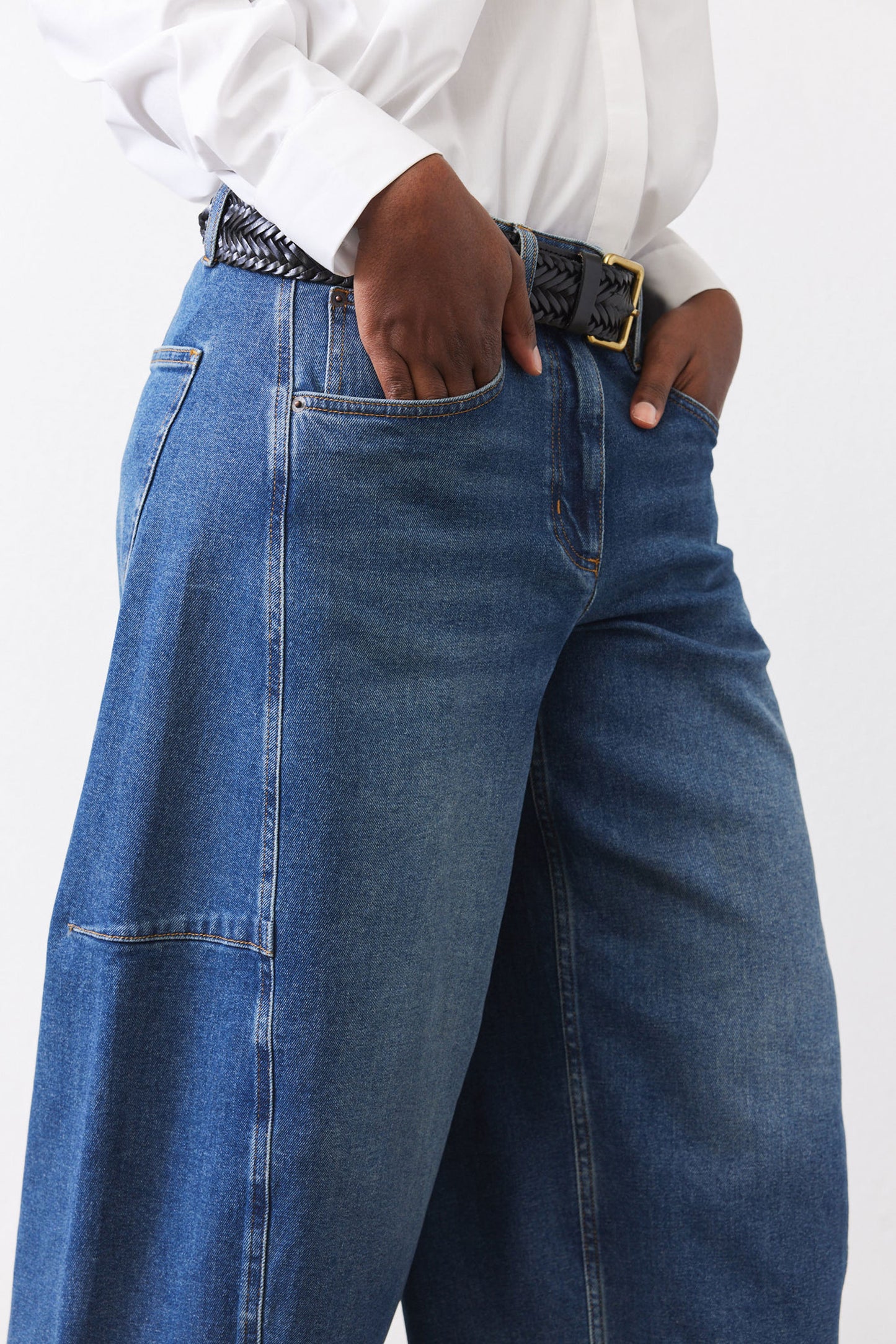 The Wide Barrel Leg Jeans