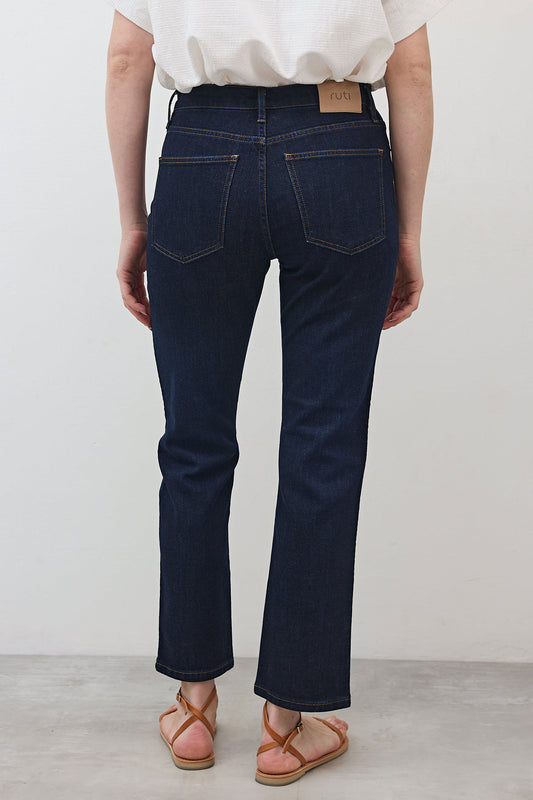 The Petite Crop Mid-Rise Straight Jeans