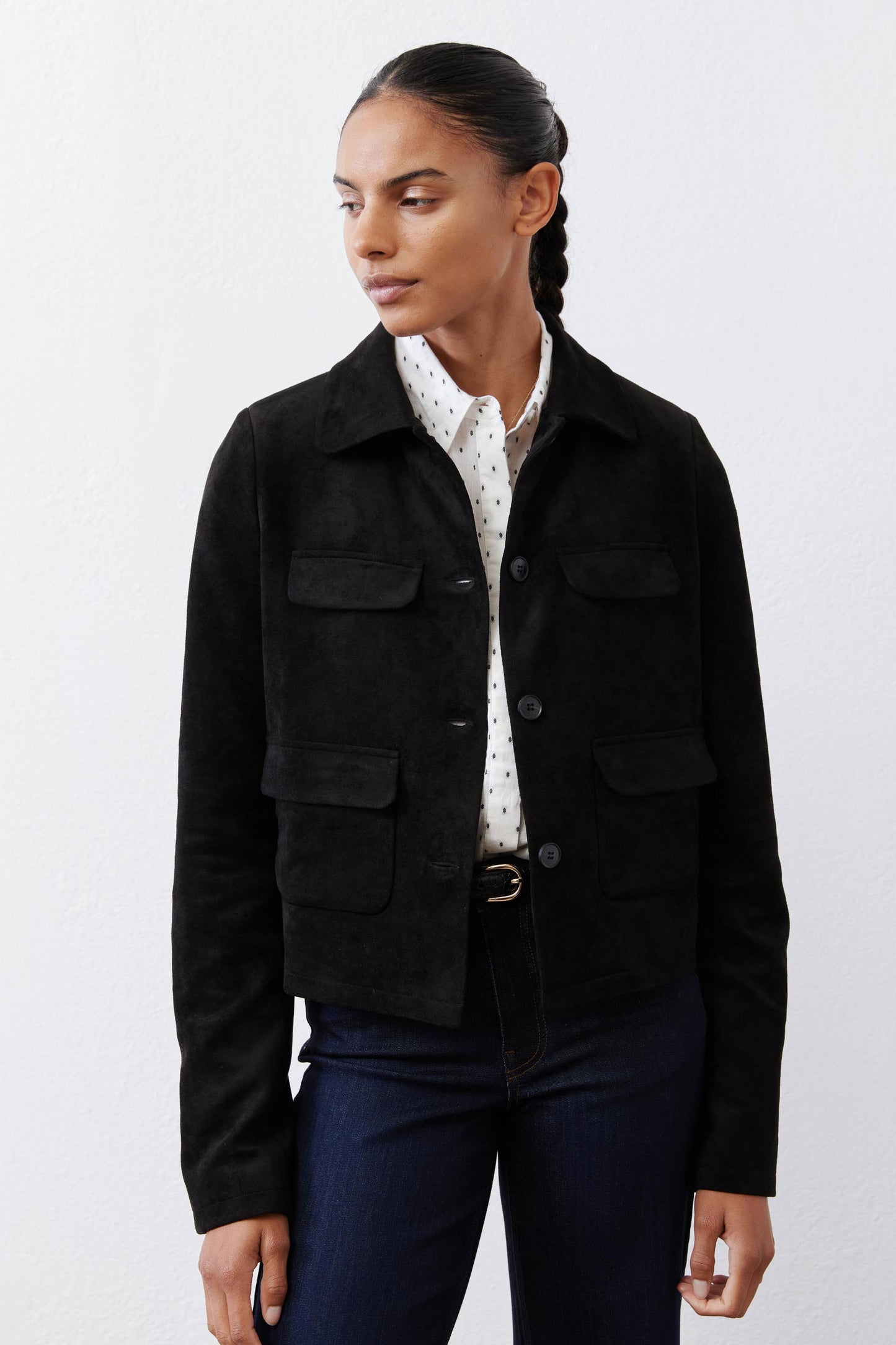 The Cropped Suede Jacket