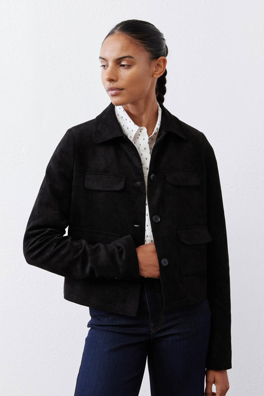The Cropped Suede Jacket