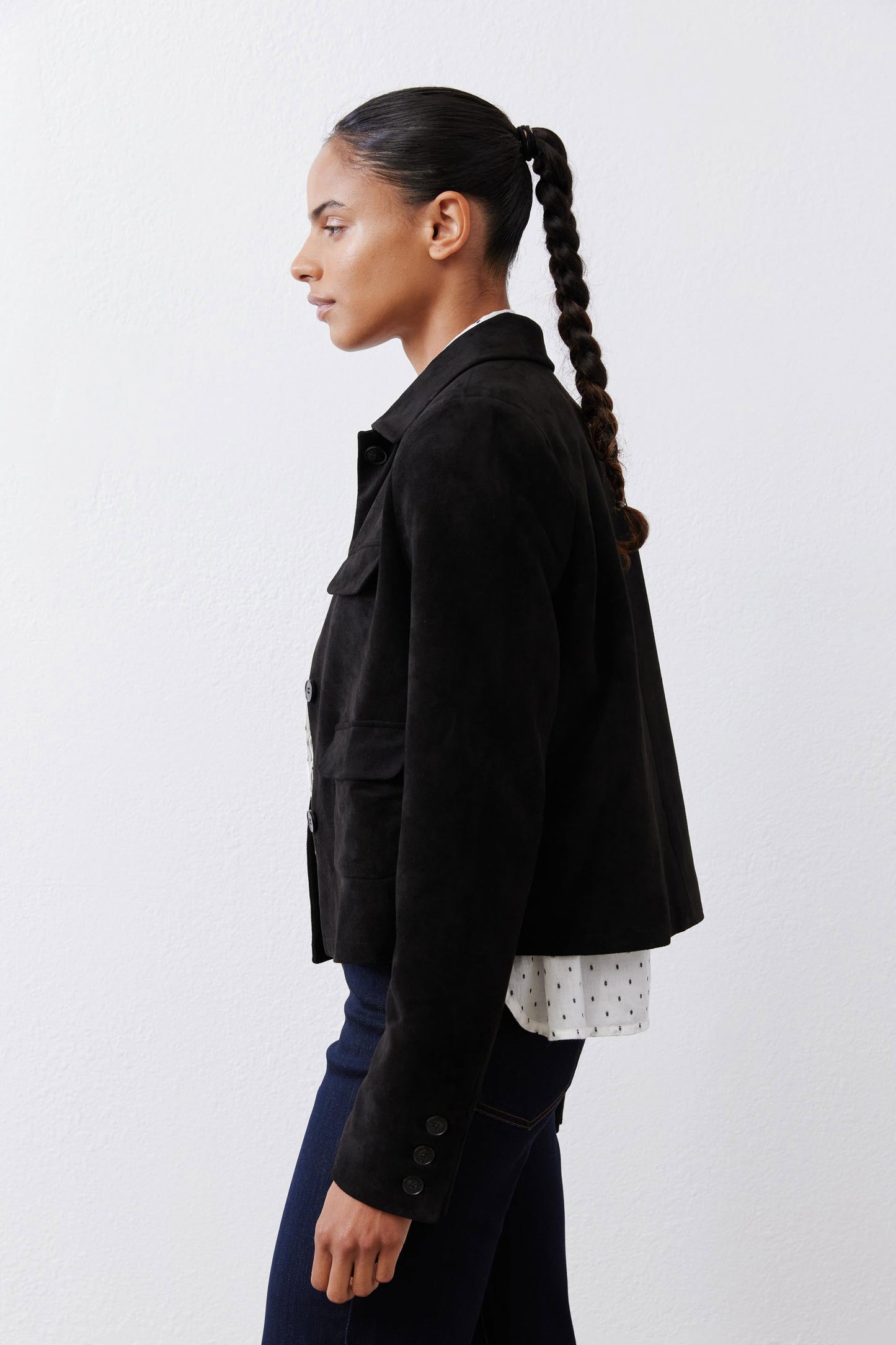 The Cropped Suede Jacket