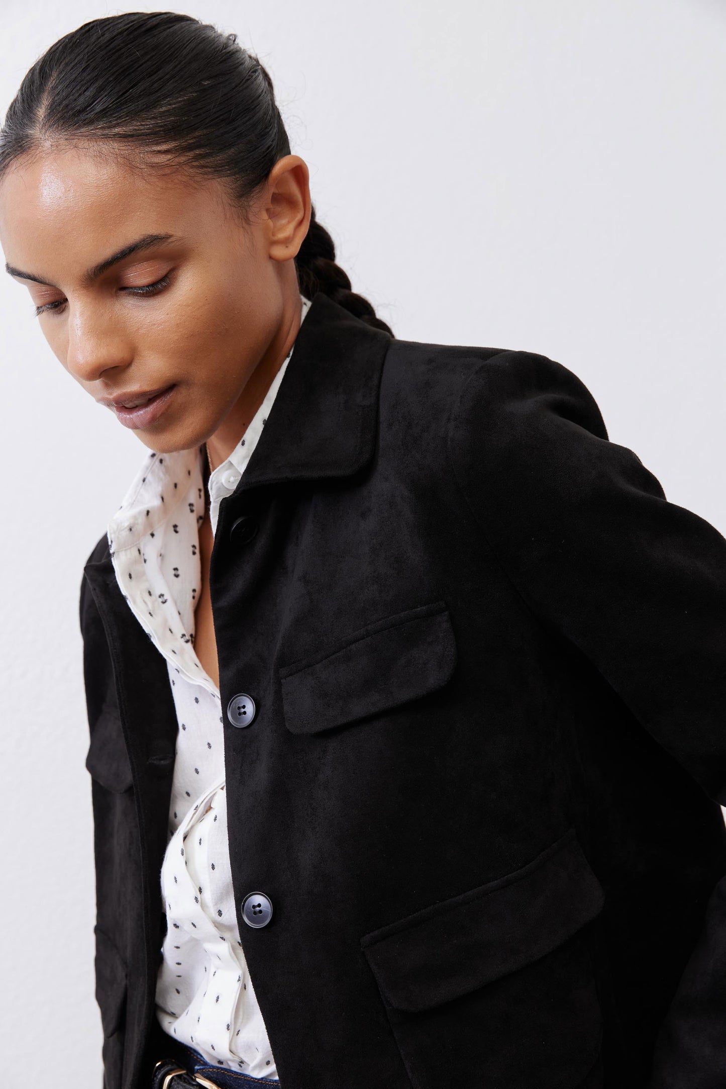 The Cropped Suede Jacket
