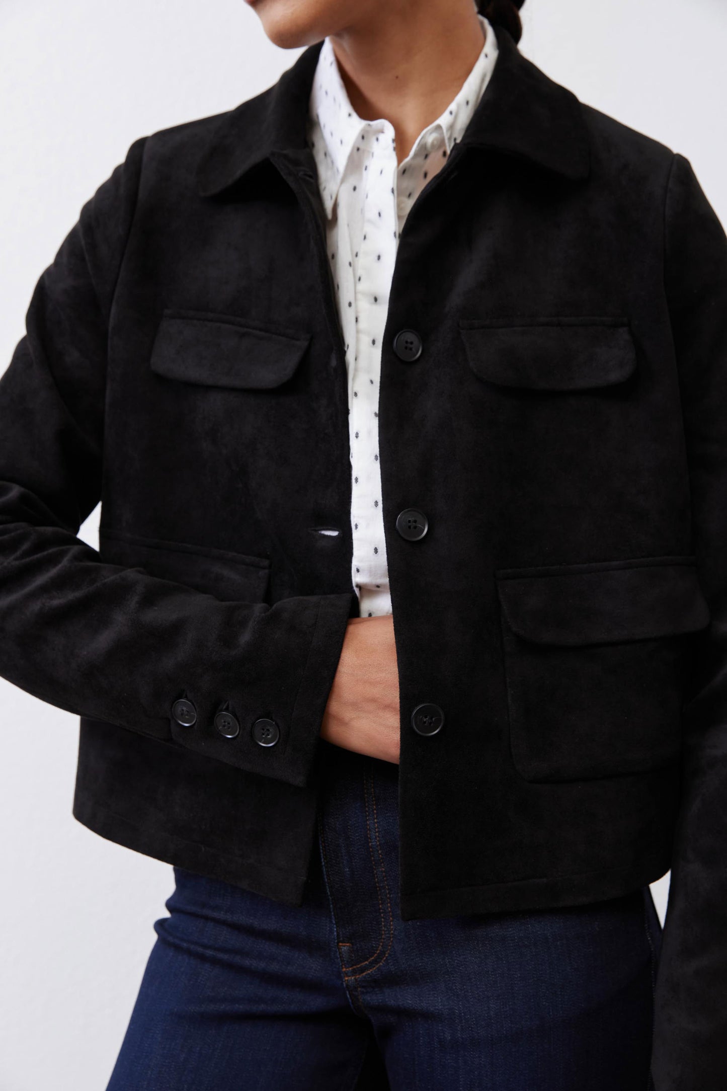 The Cropped Suede Jacket