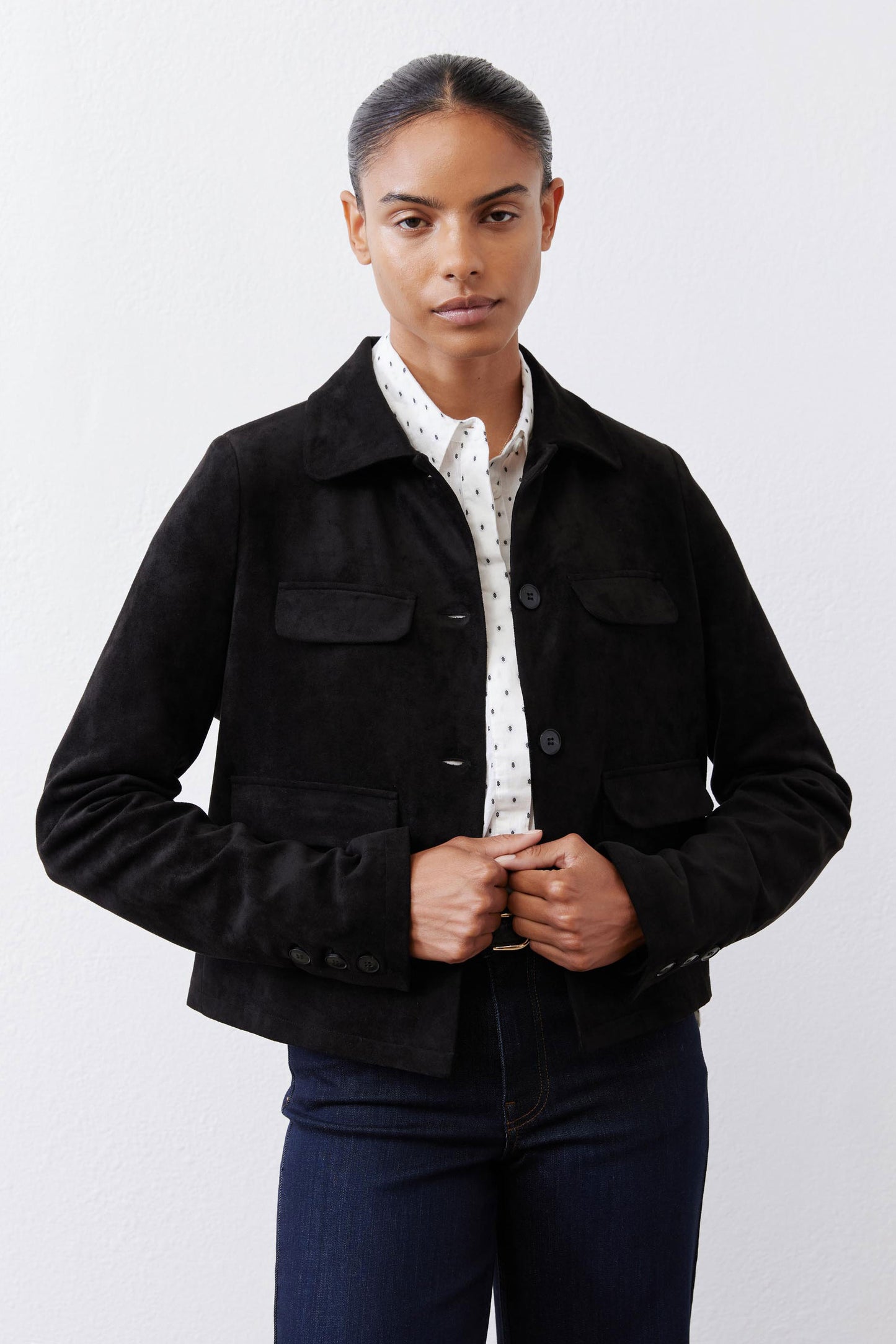 The Cropped Suede Jacket