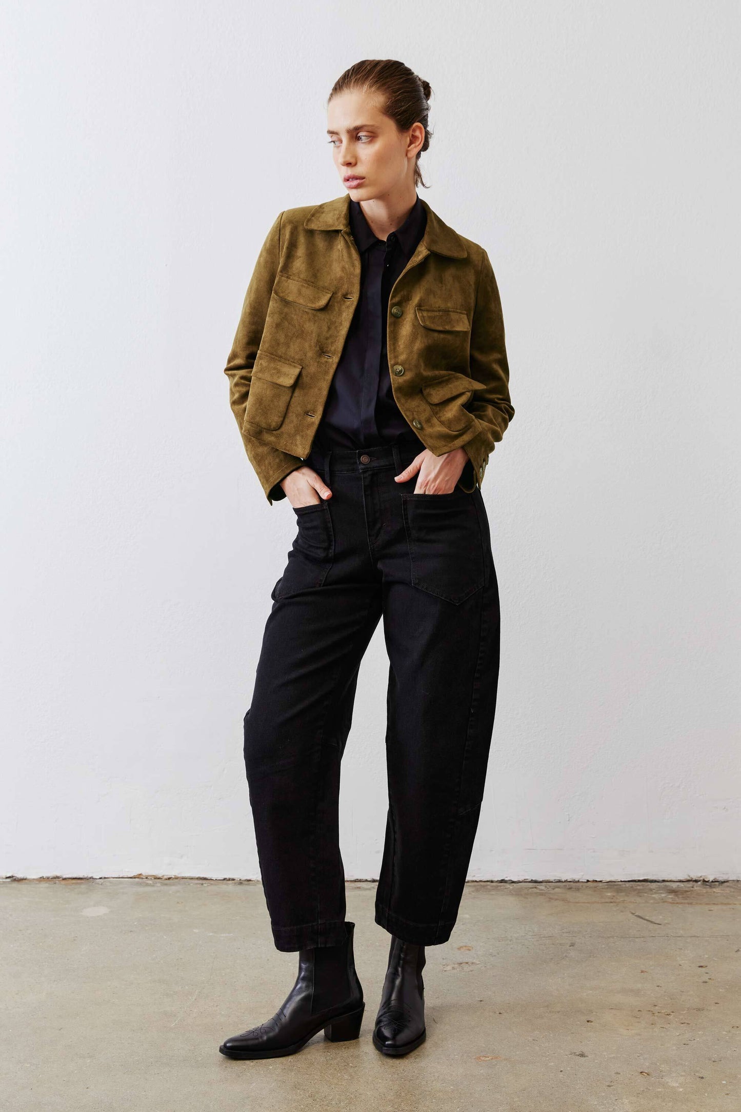 The Cropped Suede Jacket