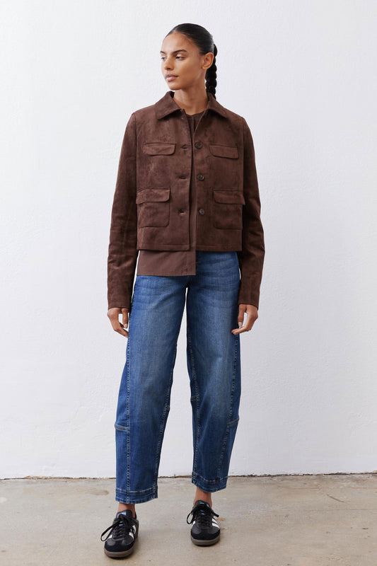 The Cropped Suede Jacket