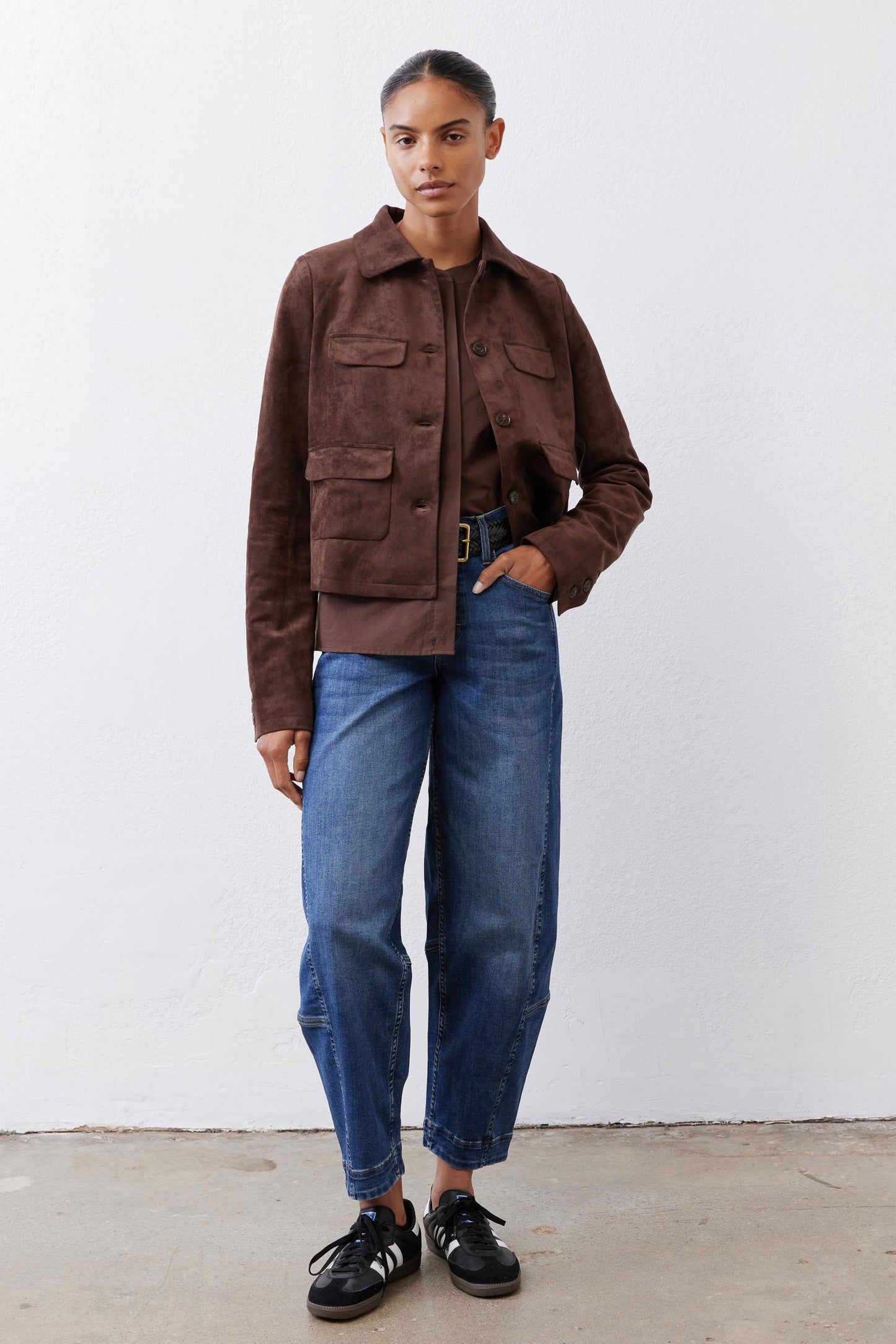 The Cropped Suede Jacket