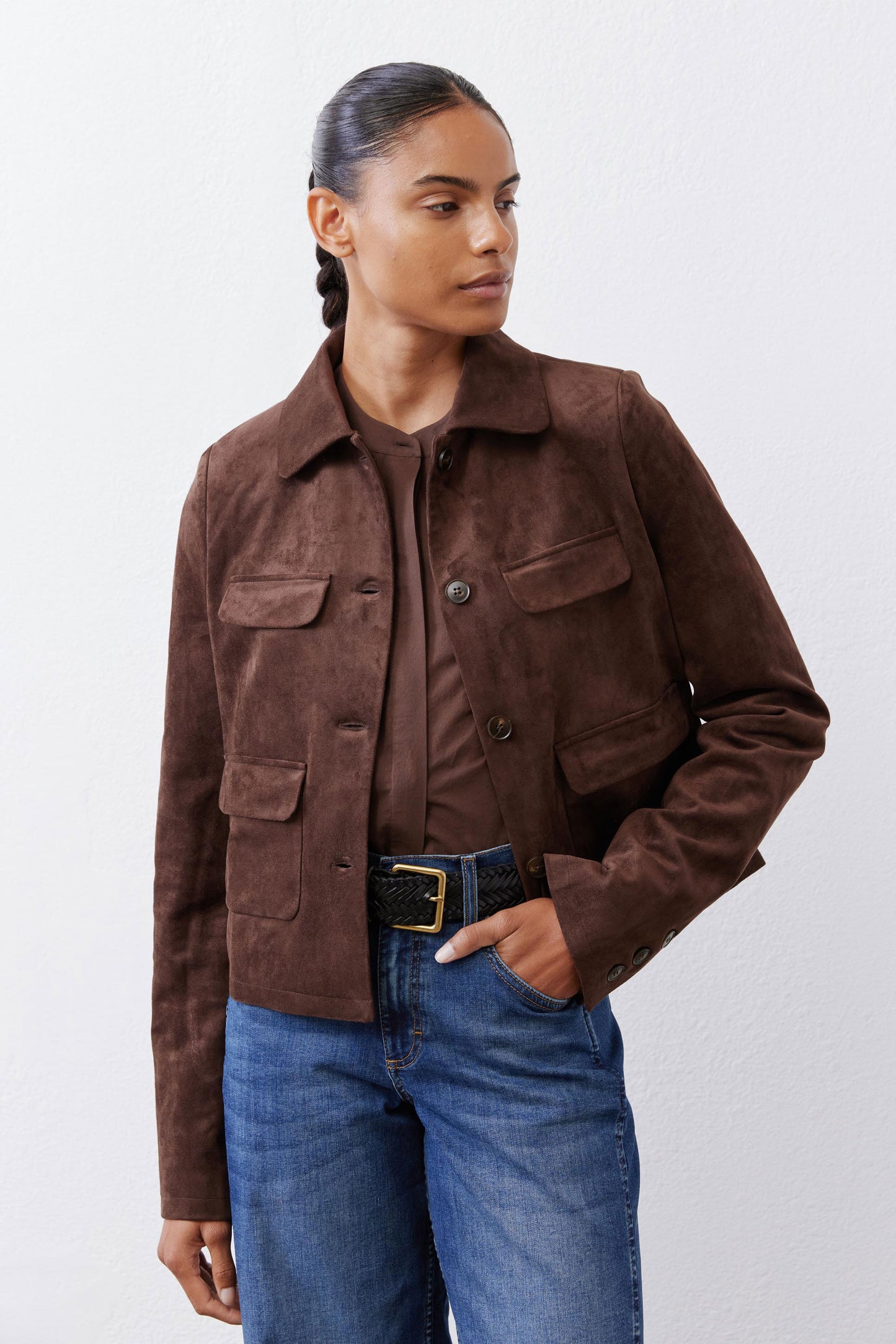 The Cropped Suede Jacket